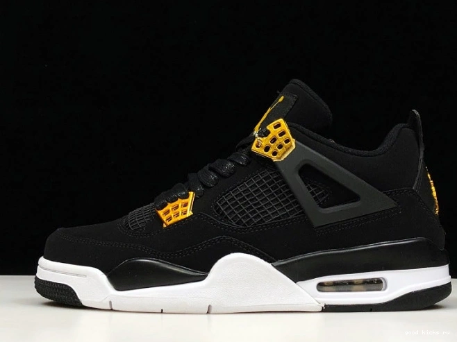 Metallic 4 Royalty 308497-032 Jordan Air Gold-White Black 0716